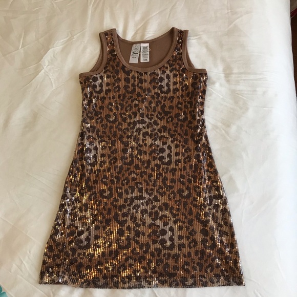 GUESS LEOPARD PRINT BROWN DRESS - Picture 8 of 9
